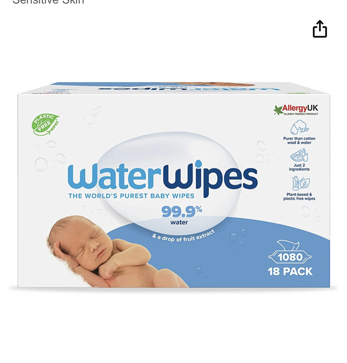 Water wipes 18 pack