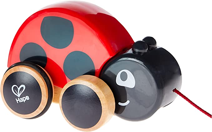 Hape E0362 Ladybug Pull Along Wooden Toy